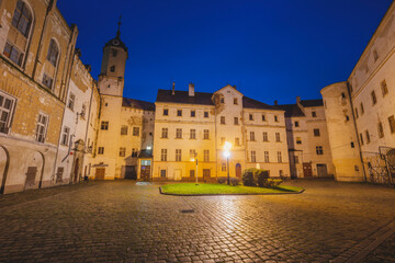 Jawor castle at night