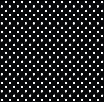 Polkadot black and white seamless pattern