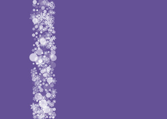 Christmas and New Year ultra violet snowflakes