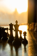 King chess in the evening light