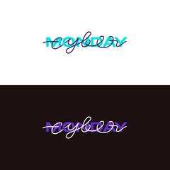 Cyber monday lettering. Sale advertising banner. Vector illustration.