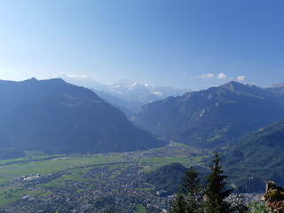 Aussicht von der Harder Kulm auf Eiger, Mönch und Jungfrau 7, Interlaken, Schweiz