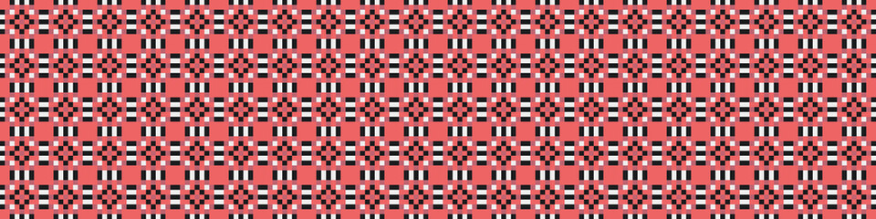 Fototapeta premium Abstract Cross Pattern Dots Logo generative computational art illustration