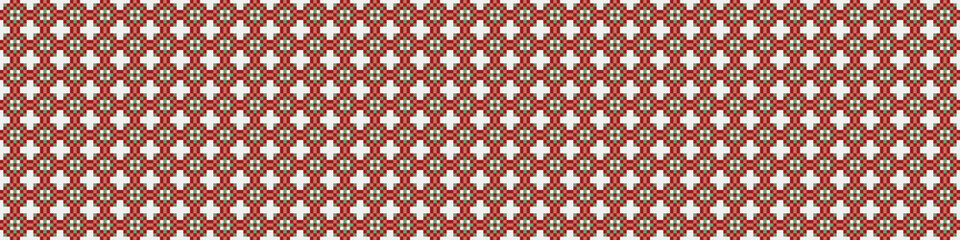 Fototapeta premium Abstract Cross Pattern Dots Logo generative computational art illustration