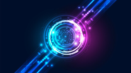 Abstract futuristic technology background. Vector modern, engineering, science, technology, communication background