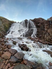waterfall in the mountains