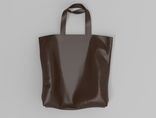 Blank tote bag mock up design on white background. 3d rendering, 3d illustration
