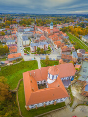 Kozuchow Castle - aerial view