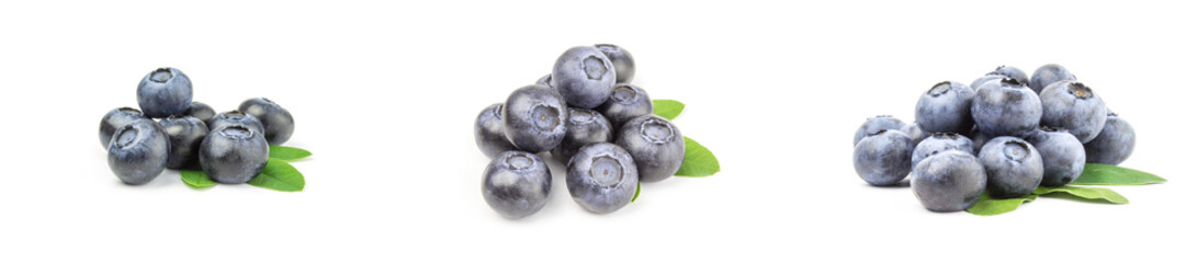 Set of huckleberry over a white background