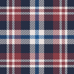 Fototapeta premium Plaid Pattern. Texture .Seamless Pattern. Dark blue, white tartan plaid Pattern. Texture textile from tartan, plaid, bedding, tablecloths, blankets, shirts, clothes, dresses, and others