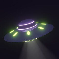 UFO in the darkness
