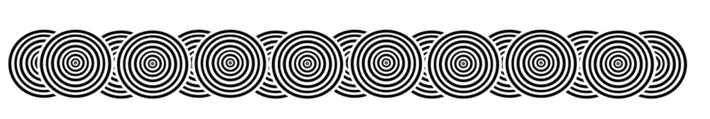 Footer circle shape pattern black and white for decoration