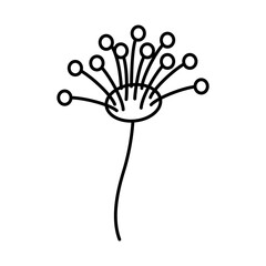 icon of berry flower, line style