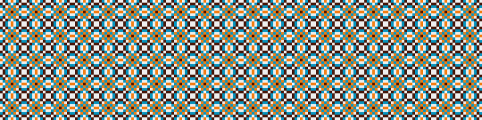 Fototapeta premium Abstract Cross Pattern Dots Logo generative computational art illustration