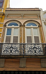 Fototapeta na wymiar Ancient facade in downtown Rio de Janeiro