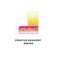 Creative Gradient Shoe Company Logo Design