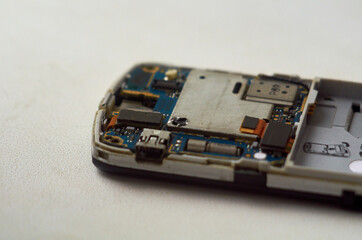 Photo of disassembled mobile phone