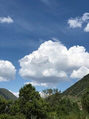 clouds over the mountains
