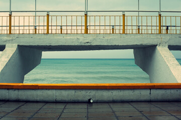 Divnomorskoe, black sea coast in summer