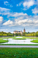 Obraz premium Schwerin palace or Schwerin Castle, northern Germany.