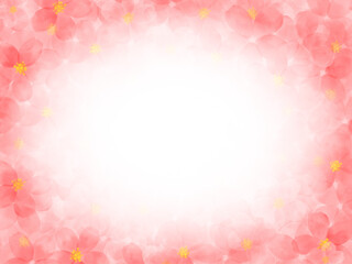 Fototapeta premium 水彩画の桜イラスト フレーム