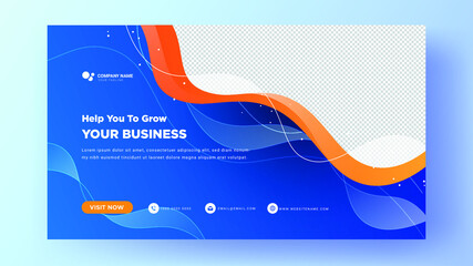 Modern banner web template with gradient design for business Premium Vector
