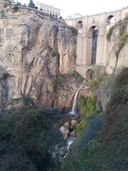 waterfall in the mountains