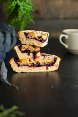festive sweet pastry biscuit soft fluffy pastries sweet dessert christmas home baked cake treat serving holidays party new year gift tasty serving size portion top view copy space food background rust