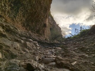 waterfall in the mountains