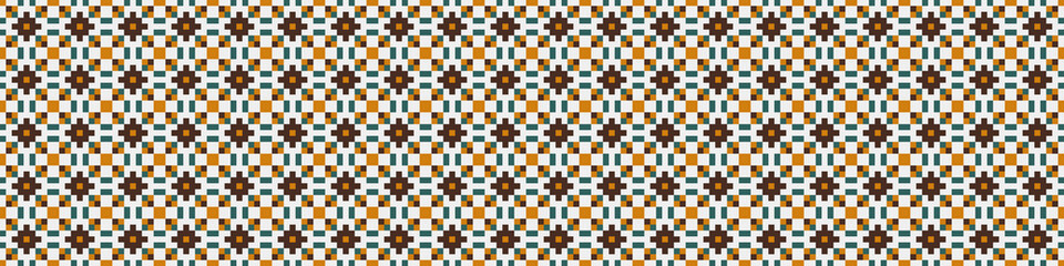 Fototapeta premium Abstract Cross Pattern Dots Logo generative computational art illustration