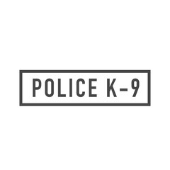 Police k-9 stamp on white. Vector