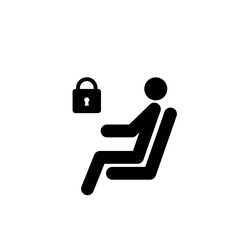 Seatbelt Sign Symbol Airplane Car Accident Prevention Security Safety