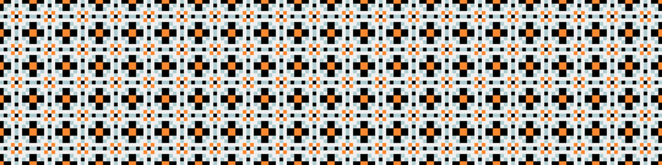 Fototapeta premium Abstract Cross Pattern Dots Logo generative computational art illustration