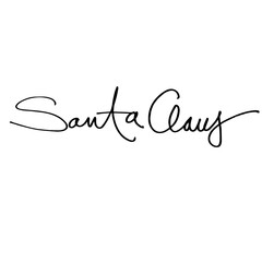 The Signature Of Santa Claus. For greeting cards, letters, printing photo overlays, posters. Vector illustration