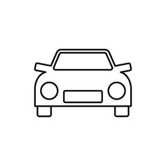 Plakat Car icon. Automobile symbol front view. Flat style