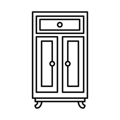 furniture concept, dresser icon, line style