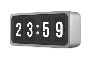 Flip black scoreboard number. 3D illustration