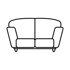 couch icon image, line style