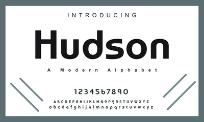 Hudson font. Elegant alphabet letters font and number. Lettering Minimal Fashion Designs. Typography fonts regular uppercase and lowercase. vector illustration