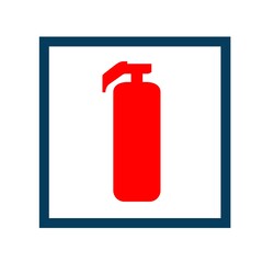 Extinguisher. Sticker. Sign, icon. Vector illustration