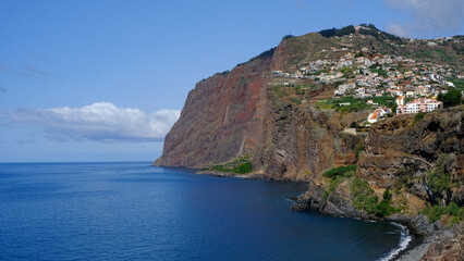 Fototapeta na wymiar Cliffs at Camara De Lobos, Madeira Island, Portugal