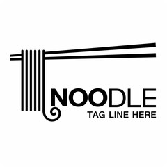 noodle with chopstick logo design for asian restaurant 