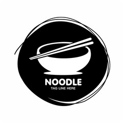 Noodle restaurant and food logo design