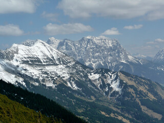 Fototapeta premium Hiking tour Kohlbergspitze mountain in Tyrol, Austria
