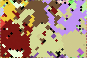 Digital pixel- art decoration. Color abstract background