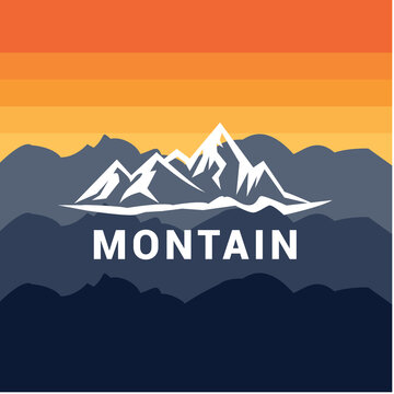 Montain Logo Icon Vector Template.