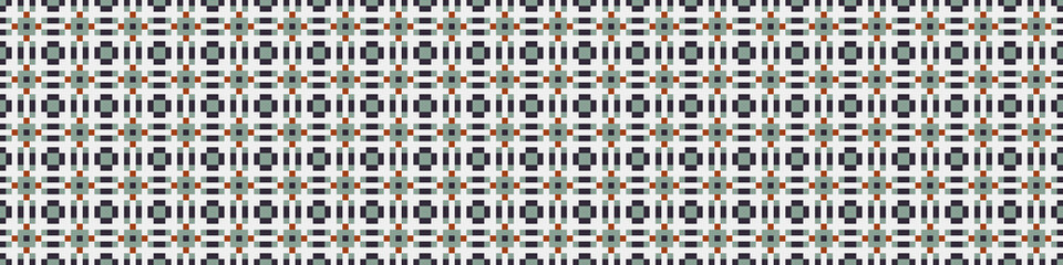 Fototapeta premium Abstract Cross Pattern Dots Logo generative computational art illustration