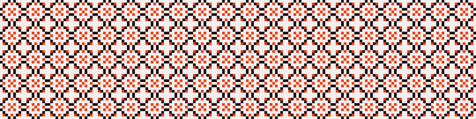 Fototapeta premium Abstract Cross Pattern Dots Logo generative computational art illustration