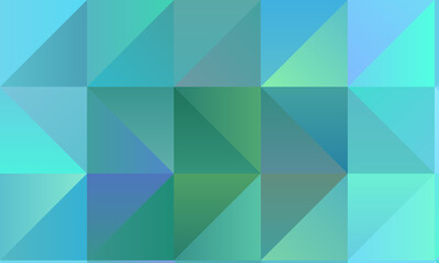 Lovely Light blue and green polygonal background, digitally created