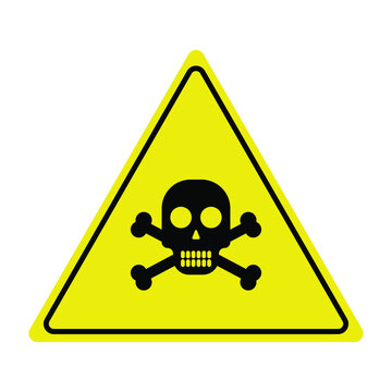 Flat design warning sign symbol for accident prone areas